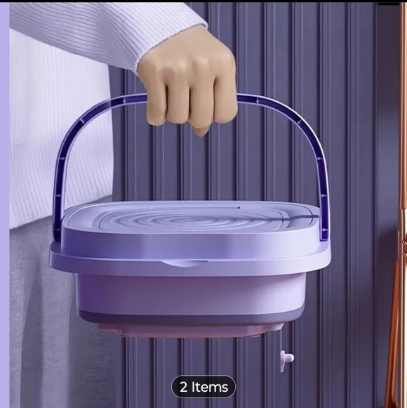 Compact Foldable Washing Machine in Purple - Picture 6 of 10